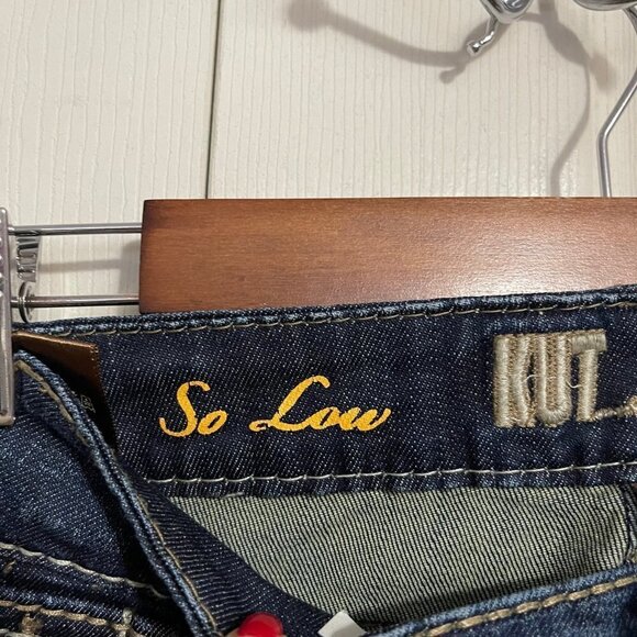 Kut From The Kloth Womens Contrast Stitch Flap So Low Kate Bootcut Jeans Sz 6 - Picture 4 of 10